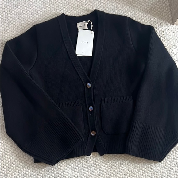 KHAITE Black Scarlet Cashmere Cardigan Sweater - Picture 3 of 5
